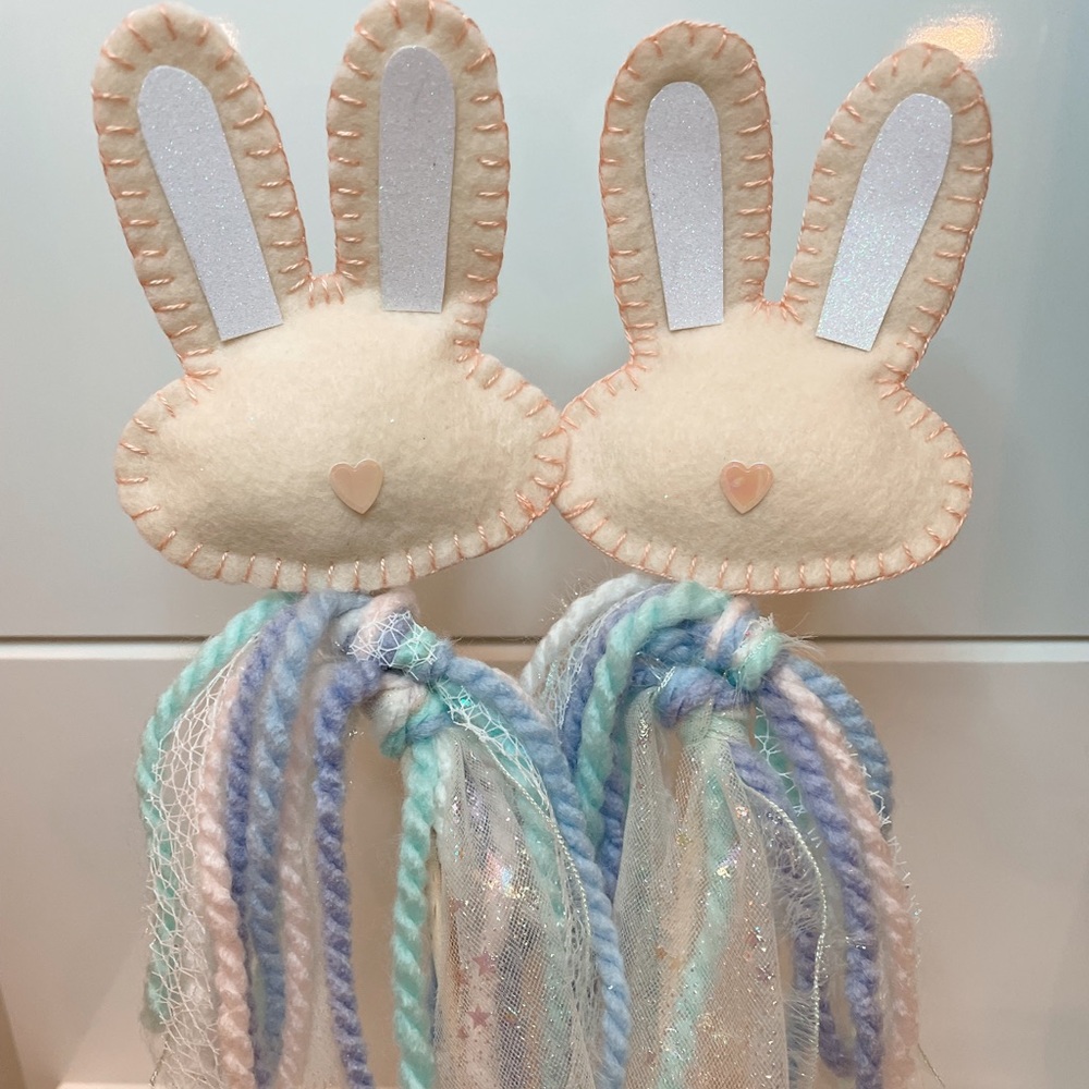 Hand Sewn Bunny Tassel Wand